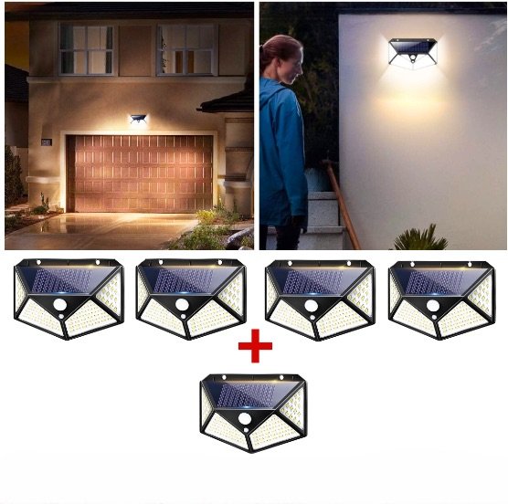 Solar LED Motion Sensor Lights 5-pack